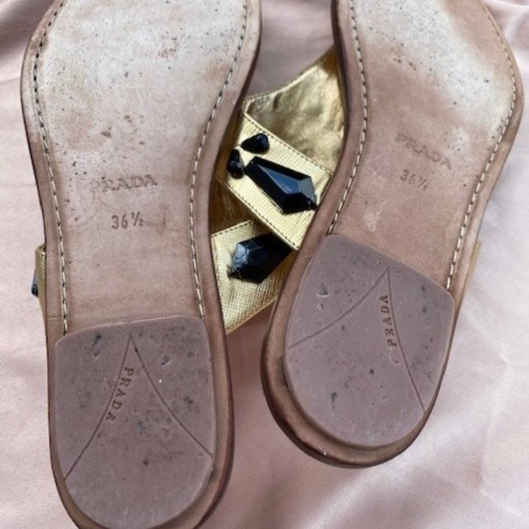 Saffiano Leather Jeweled Flat Calzature Donna - Picture 6 of 11